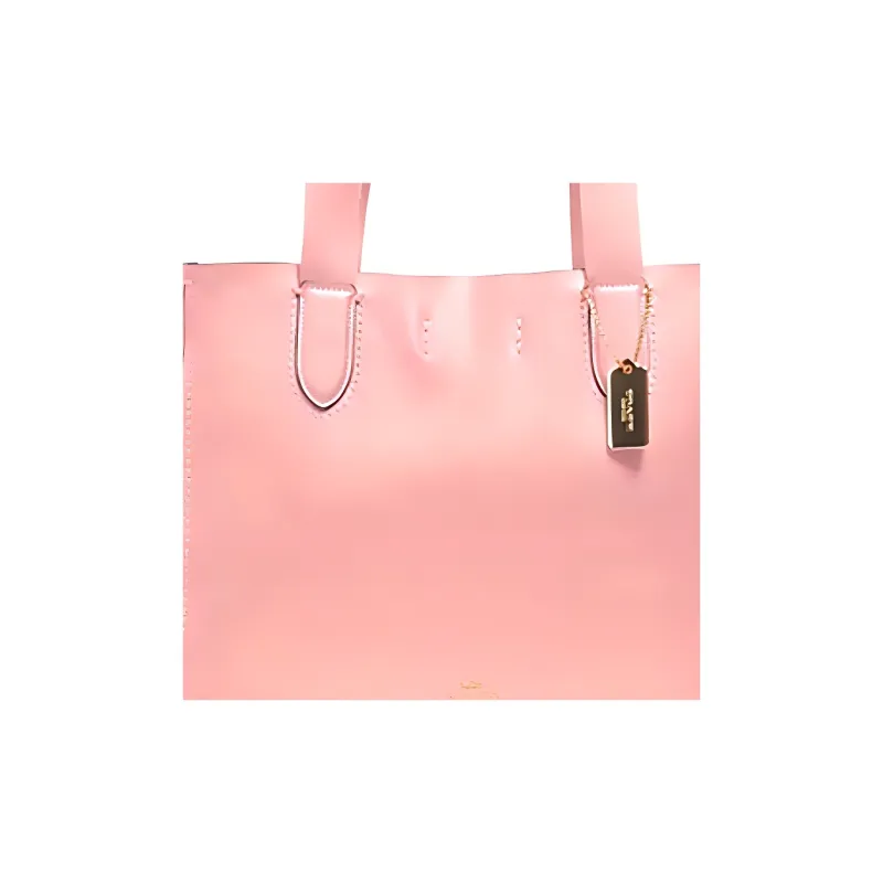 COACH Derby Leather Handbag Crossbody Bag One Shoulder Square Bag Medium Size Women's Cherry Blossom Pink-4