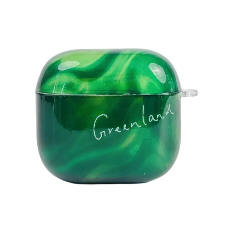 Wei Xin Compatibility With Apple AirPods 4/2/3/4th Generation/AirPods Pro/Pro 2 TPU Green Gradient Headphone Cases-2