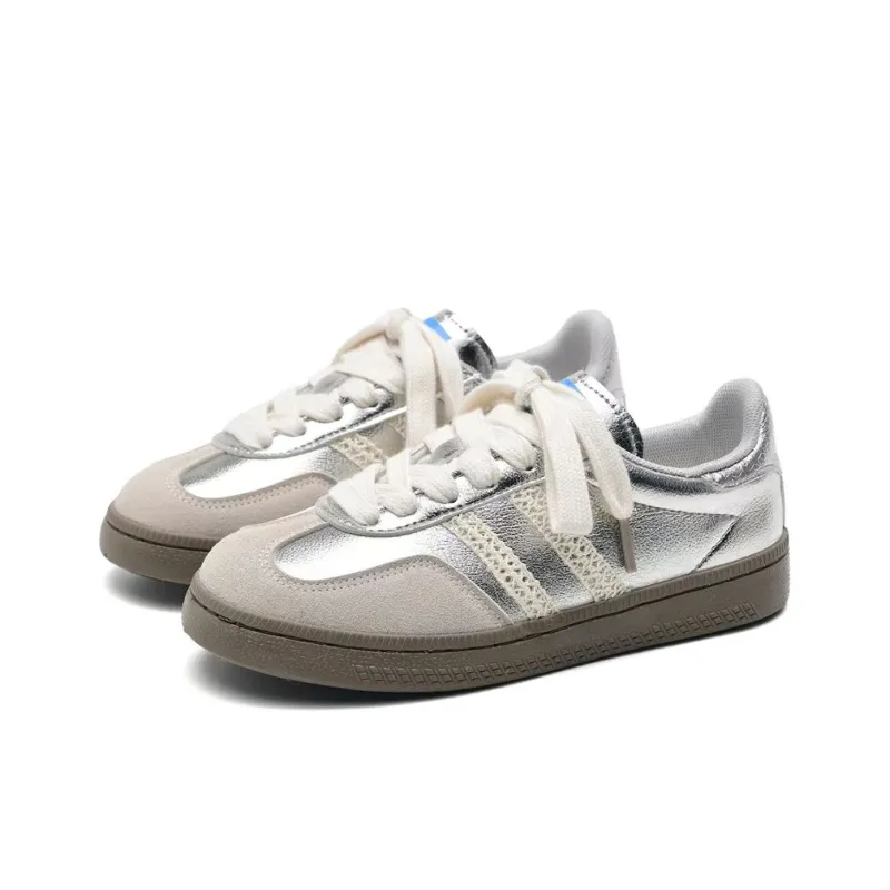 SHUXIAOBEI Vintage German Army Trainers Cushioning, Wear Resistant Low Top Skateboard Shoes Women's-23