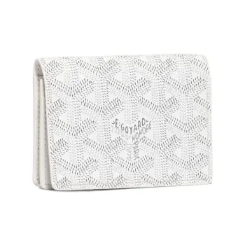 GOYARD MALESHERBES Canvas With Leather Card Holder Unisex White