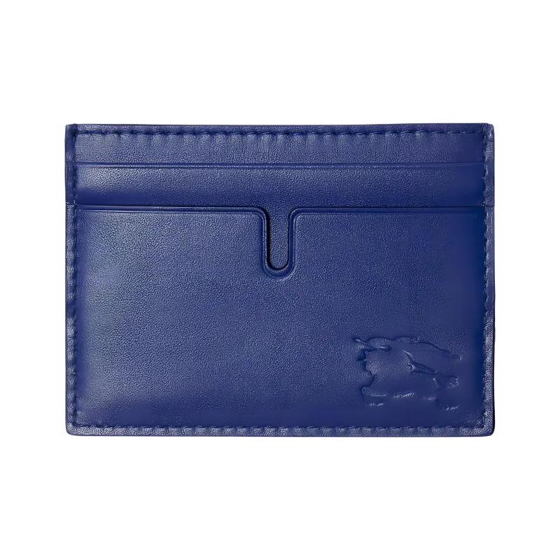 Burberry Calfskin Card Holder Men's Blue-0