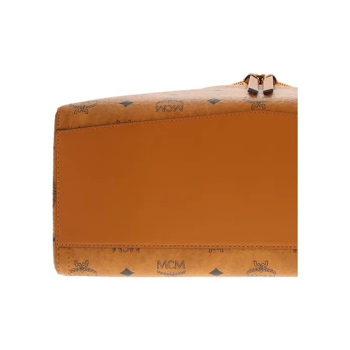MCM Diamante 3D Spanish Calfskin Crossbody Bag, Shoulder Bag Medium Size Unisex Brown-2