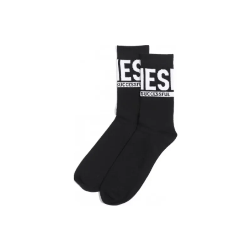 DIESEL Mid Calf Socks Men's 3 Pack Black-1