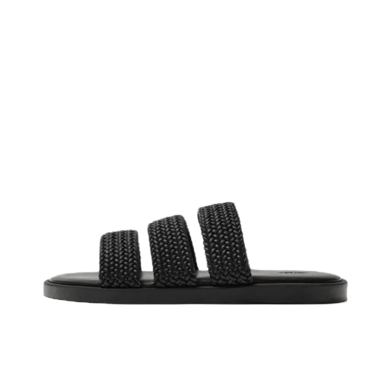 ZARA Abrasion Resistant Slide Slippers Men's Black-0