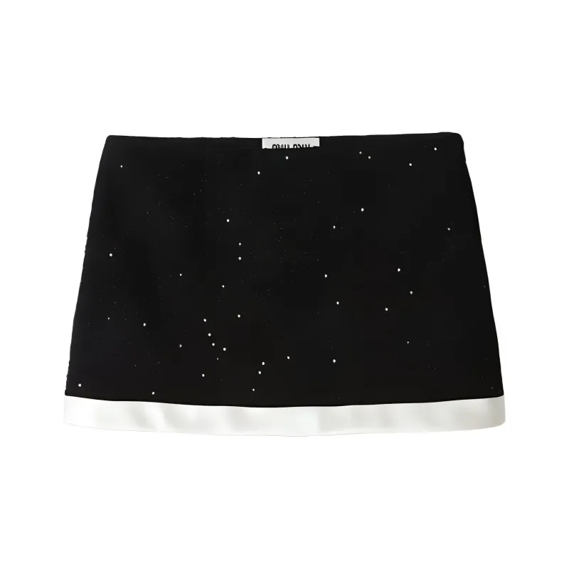 MIU MIU SS24 Casual Short Skirts Women's Black-0