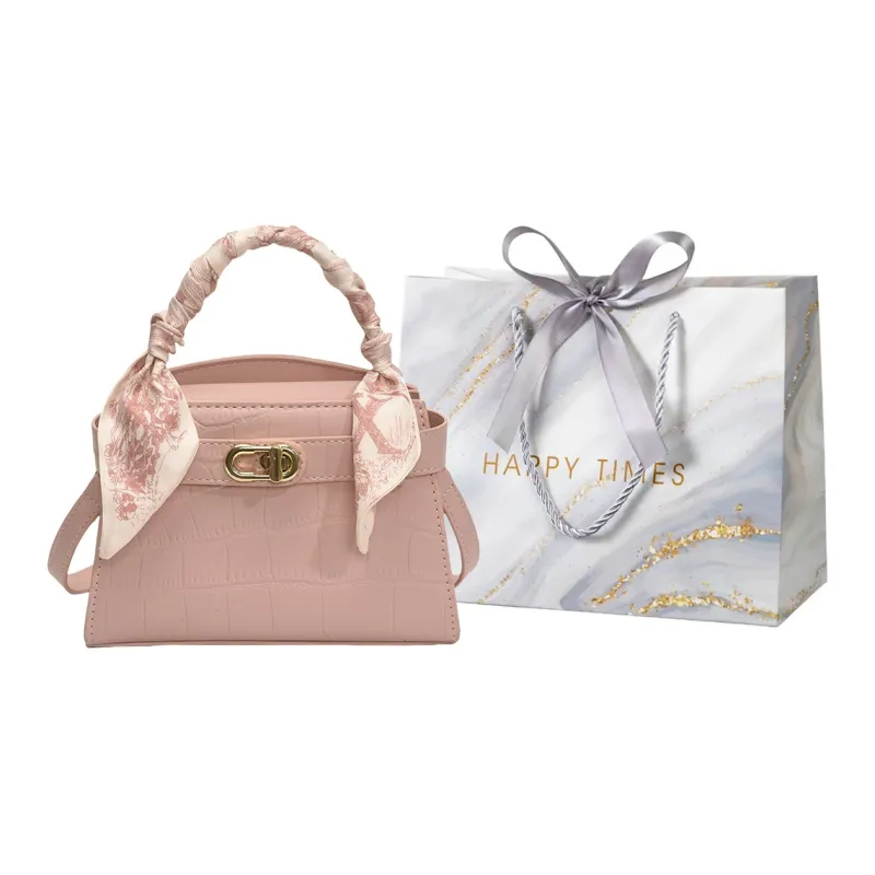 Miss Angel PU Crossbody Handbag Women's White/Black/Pink-18