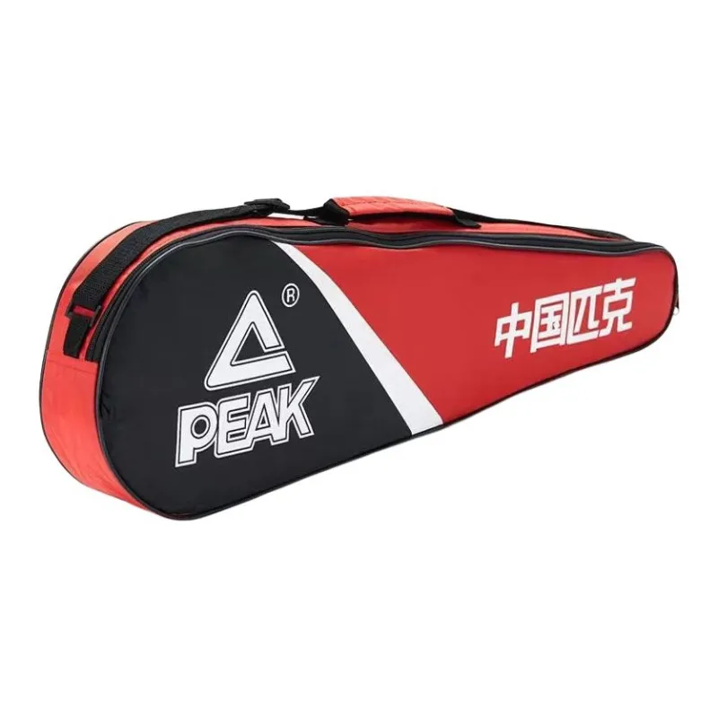 PEAK Fabric Badminton One Shoulder Backpack Tennis Racket Gym Bag Regular Unisex Red-1
