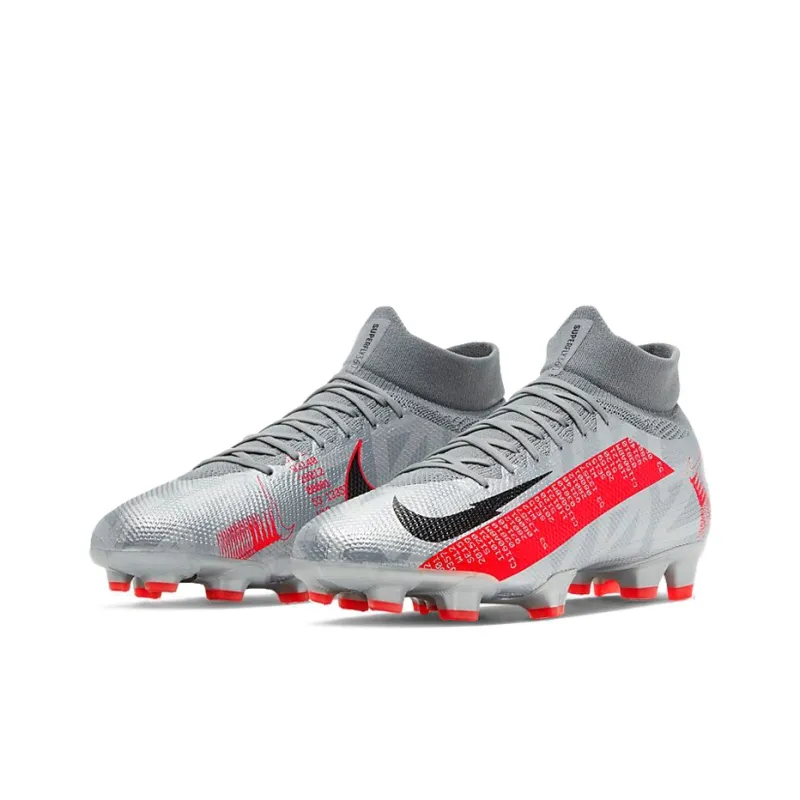 Nike Mercurial Superfly 7 Pro Fg Metallic Grey Crimson-2