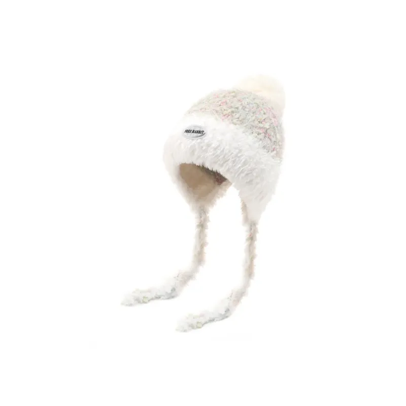FREE RABBITⅡ Versatile Fall And Winter Fashionable Face Framing Warm Ear Protection Headwrap Hat Women's-4
