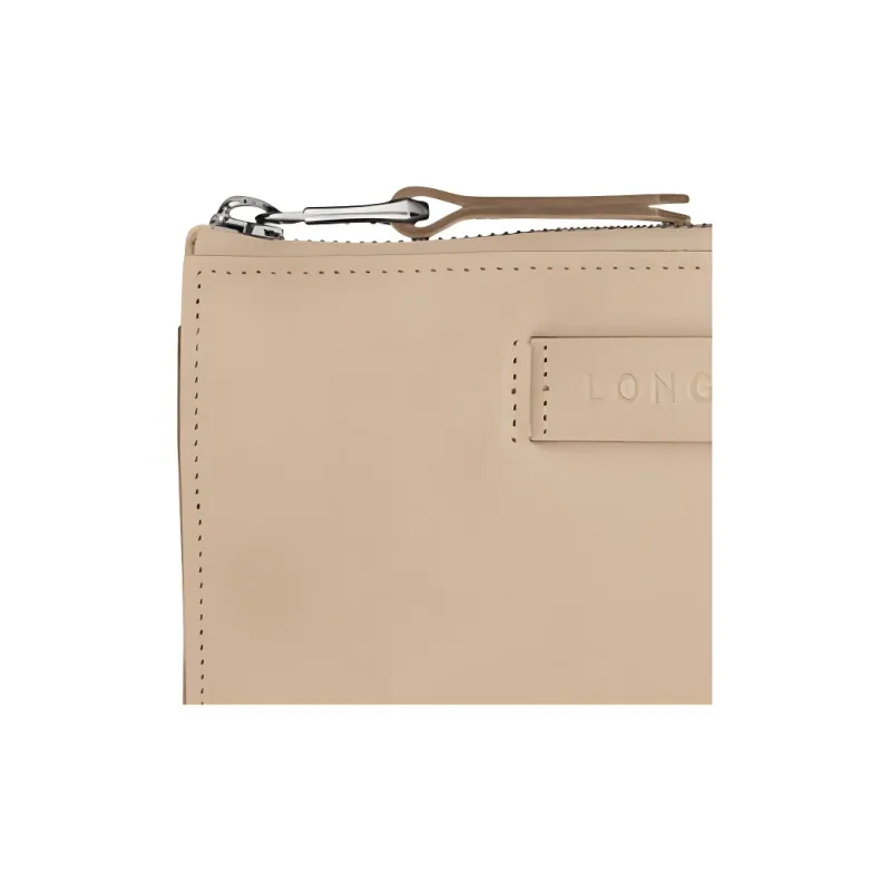 LONGCHAMP 3D Calfskin Wallet Women's Beige-2