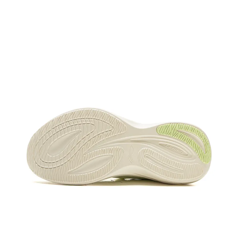 LiNing Ride Waves Cushioning And Breathable Low Top Casual Running Shoes Women's Light Fruit Green-6