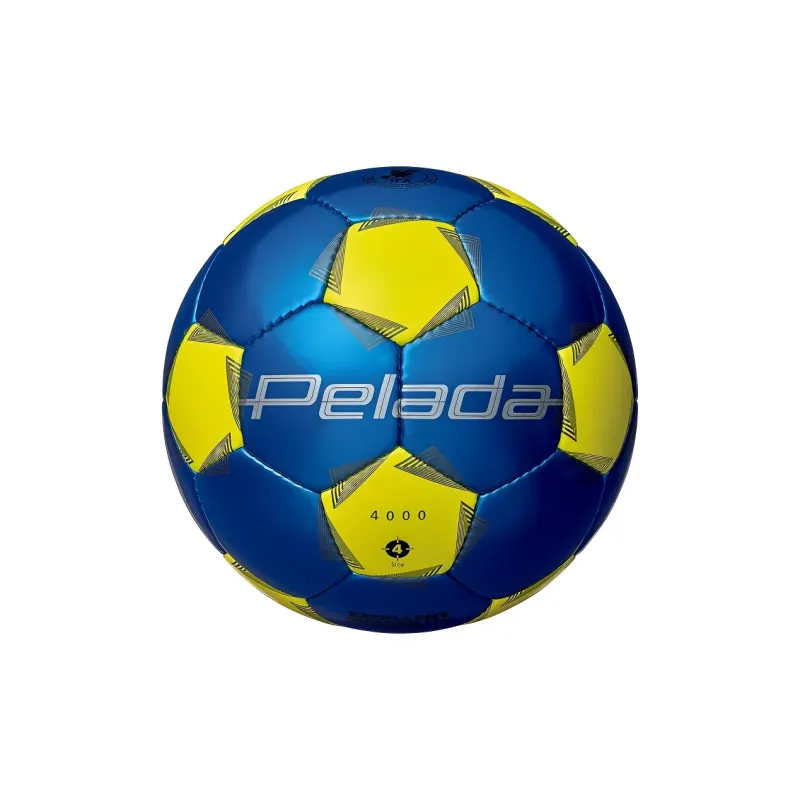 Molten Size 4 Ball Soccer Synthetic Leather Machine Stitched Soccer Ball Unisex Blue X Yellow-0