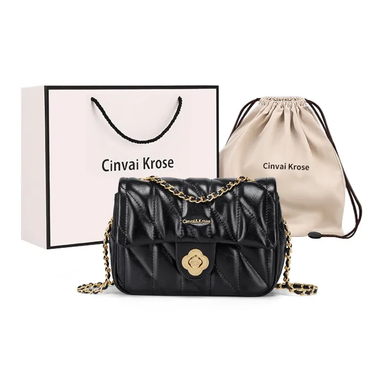 CinvaiKrose Cow Leather With Synthetic Leather Shoulder Bag, Crossbody Bag Small Size Women's Multicolor-5