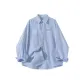 Denim Blue White Stripes