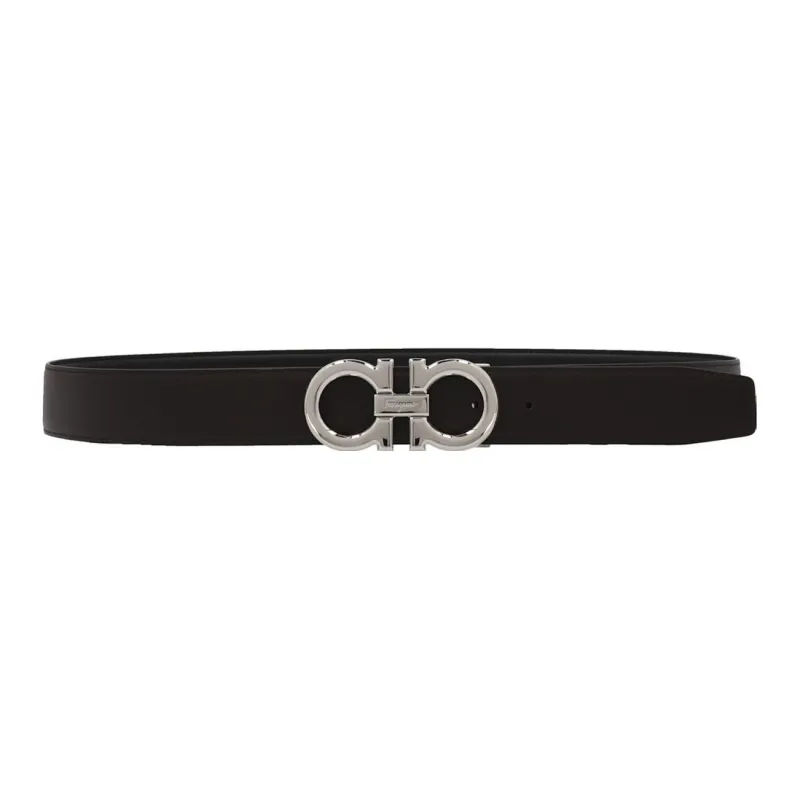 Ferragamo Leather Belts Men Black-0