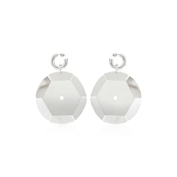 Burberry Palladium Plated Brass Earrings Women's Silver