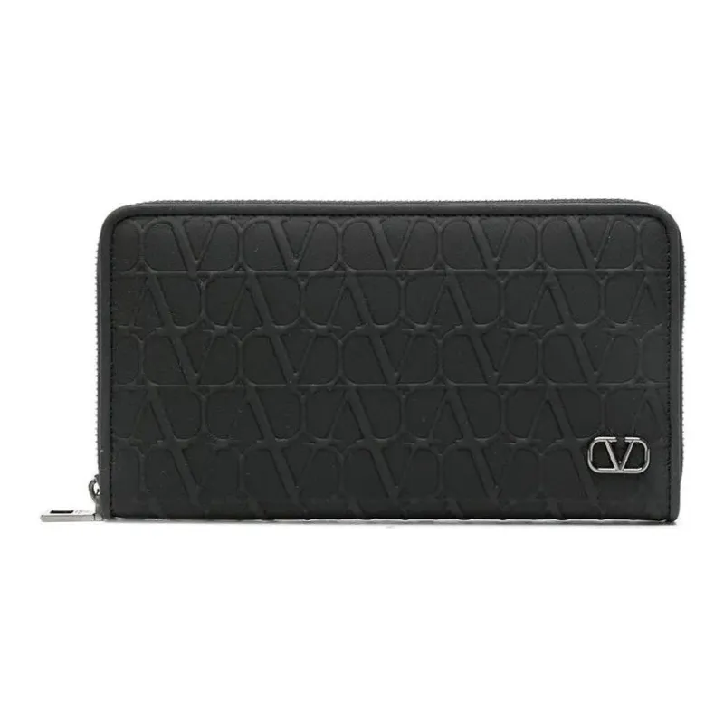 Valentino Toile Iconographe Logo Plaque Wallet-0