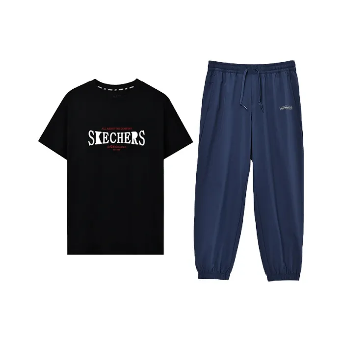 Skechers Basic Activity Collection Sports League Collection Casual Sportswear Men's 2 Piece Set-0
