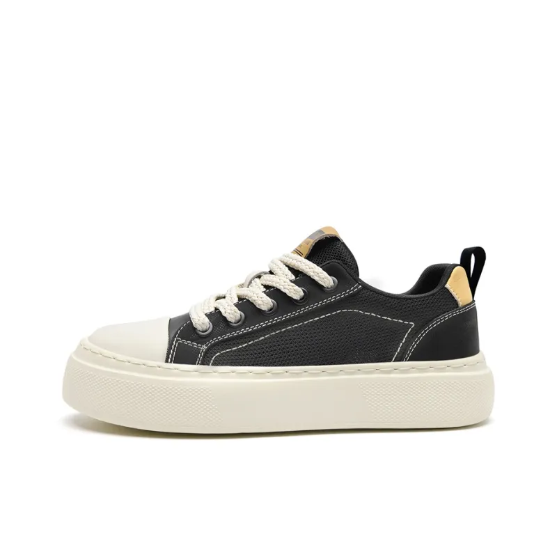 AOKANG Trendy Play Series Canvas Shoes Men Low Top Meteorite Black, Tundra Gray-1