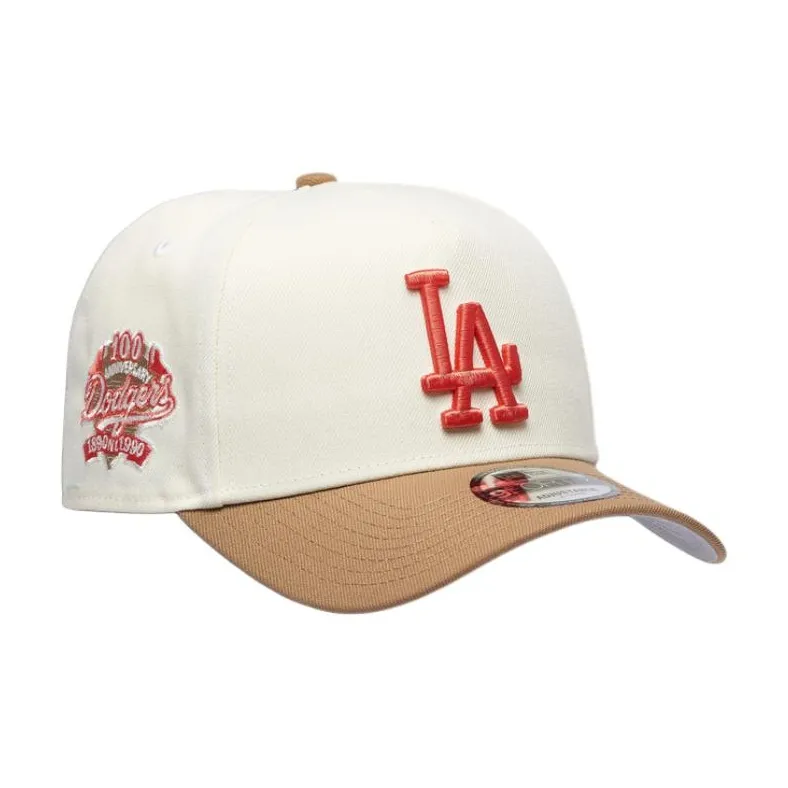 New Era Polyester Baseball Caps Unisex White/Tan-2