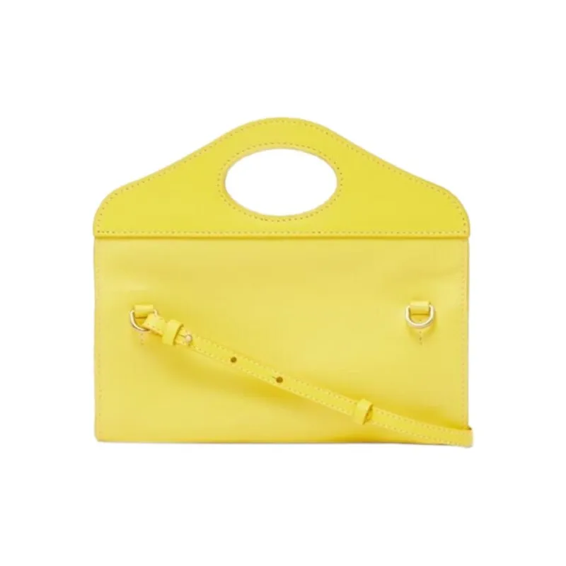 Burberry Pocket Bag Lambskin Pocket Bag Shoulder Bag Crossbody Bag Clutch Mini Women's Yellow-1