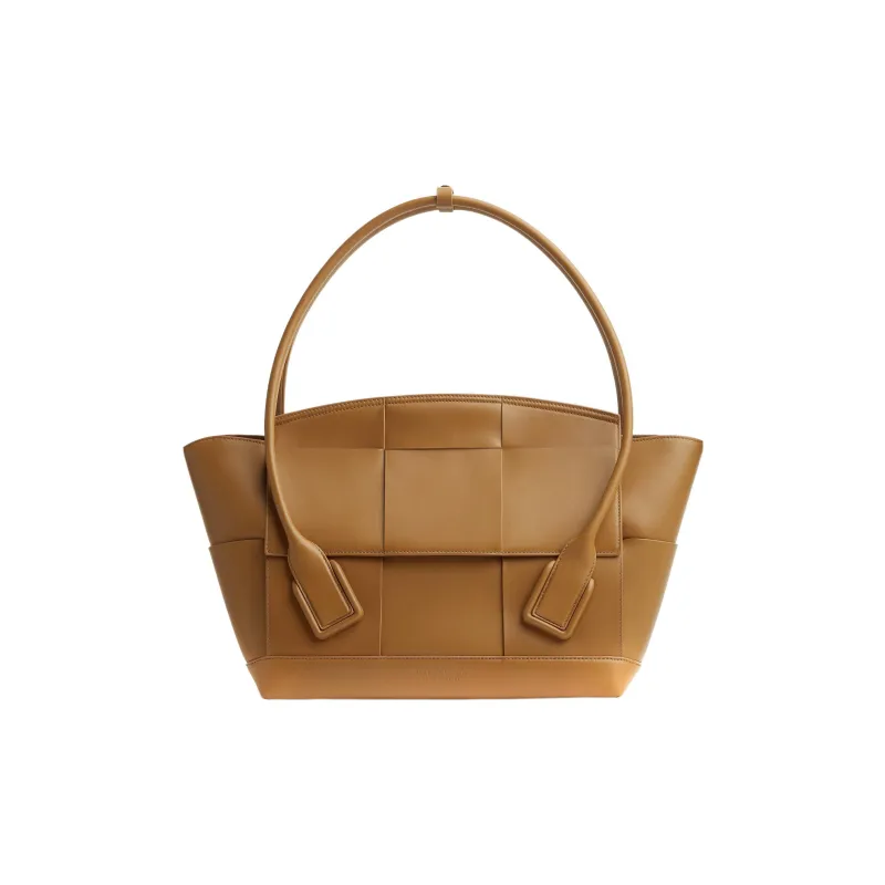 Bottega Veneta ARCO Cow Leather One Shoulder Handbags Medium Size Women's Caramel-0