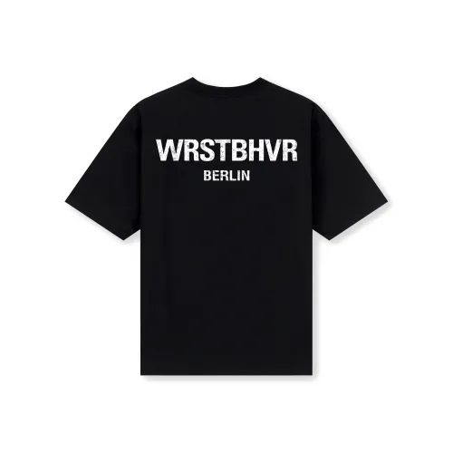 WRSTBHVR PIONEER 블랙 남녀공용 티셔츠