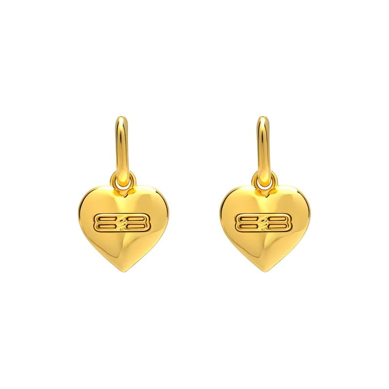 Balenciaga Bb Icon Heart Earrings-0