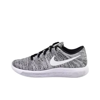 Nike LunarEpic Flyknit Abrasion Resistant Low Top Casual Running Shoes Women's Light Gray