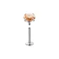 [Single]5mm Orange Zircon Stud Earrings