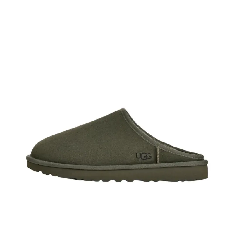 UGG Classic Slip On Abrasion Resistant Closed Toe Slippers Men's Green-0