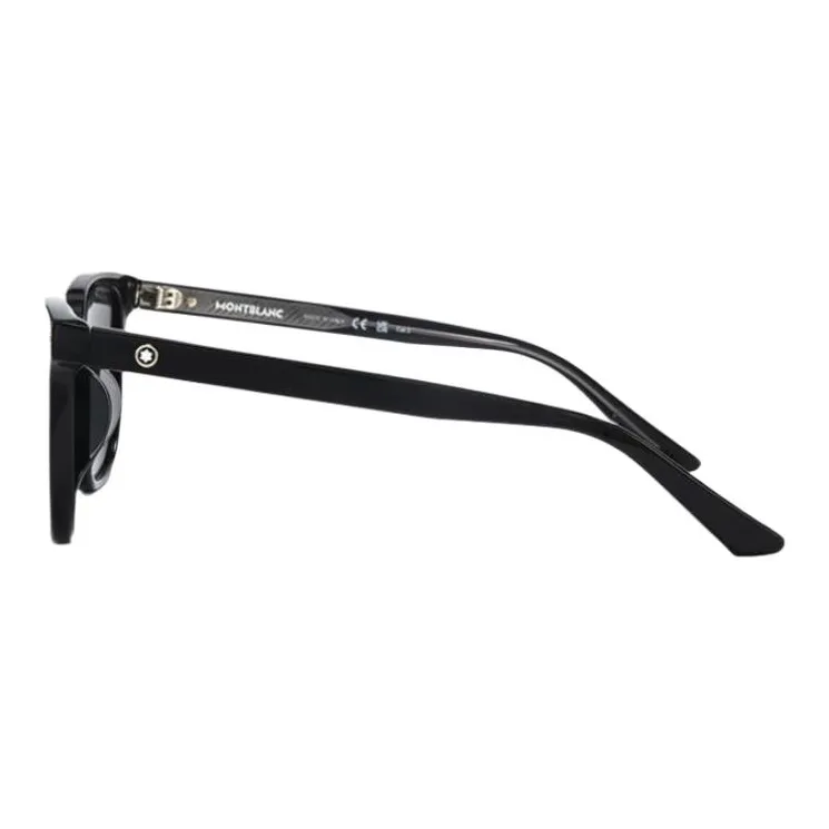 MONTBLANC Plate Frame Square Sunglasses Unisex Black-2