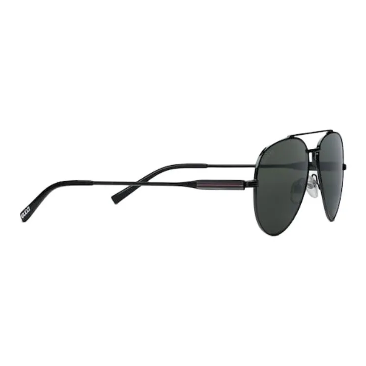 GUCCI Metal Aviator Sunglasses Unisex Black-1