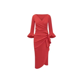 CHIARA BONI La Petite Robe Long Sleeved Dress Women's Red
