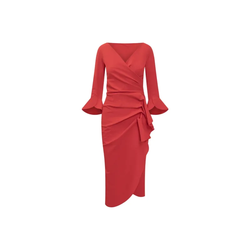 CHIARA BONI La Petite Robe Long Sleeved Dress Women's Red-0