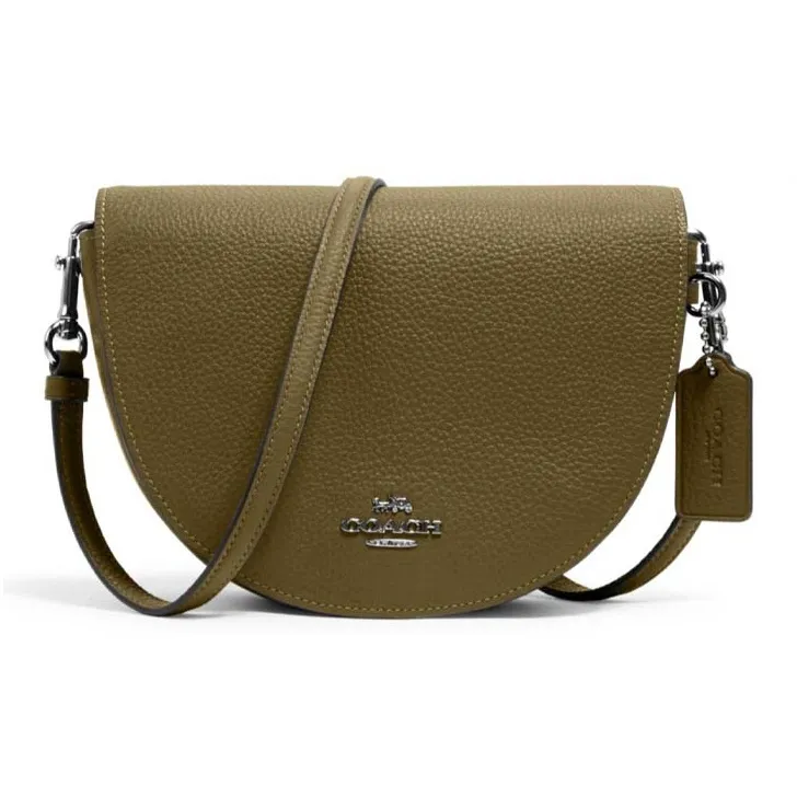 COACH Ellen Leather Saddle Bag Shoulder Bag Crossbody Bag Small Size Women's Jasper-0