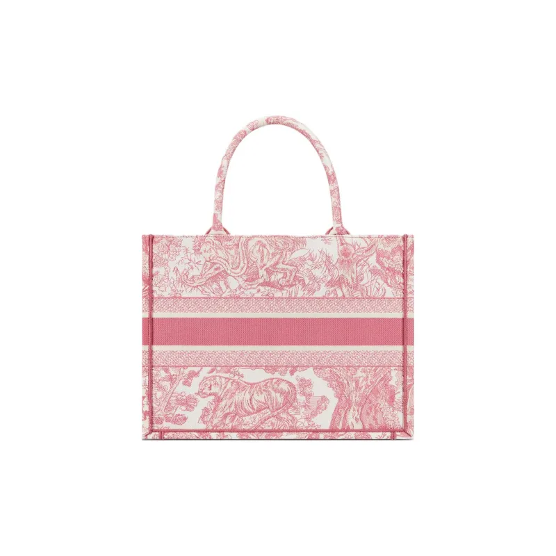 DIOR BookTote Cotton Tote Bag, Shopping Bag, Handbag Medium Size Women's Pink-2