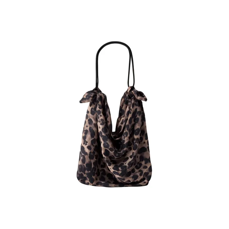 ZARA Polyester Polyester Tote Bag Shopping Bag Shoulder Bags Large Size Women's Leopard-0
