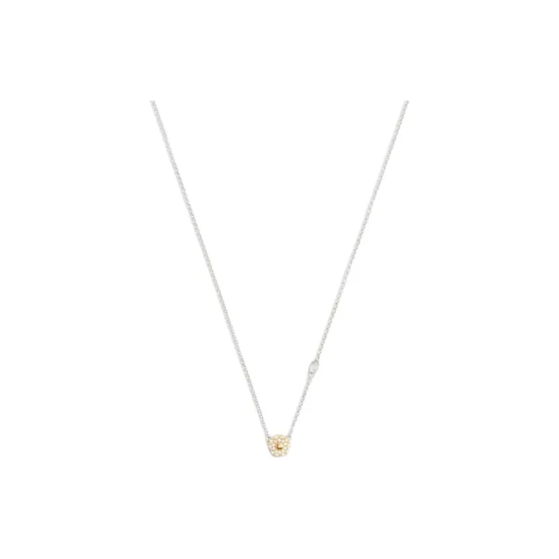 COACH Brass Plated, Glass, Cubic Zircon Necklaces Women's Gold-0