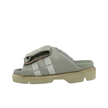Sacai Rubber Abrasion Resistant Slide Slippers Unisex Gray Green