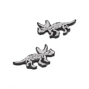 HelloSlippers Dinosaur Fossil T Rex Fossil PVC Glow In The Dark Shoe Decorations Unisex