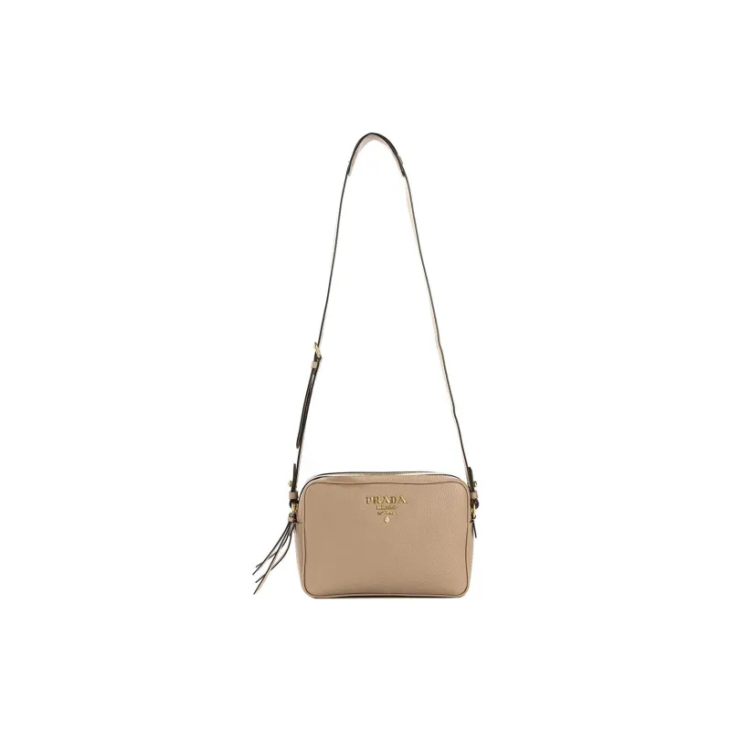 PRADA Cow Leather Crossbody Bag, Shoulder Bag Women's Nude Pink-1