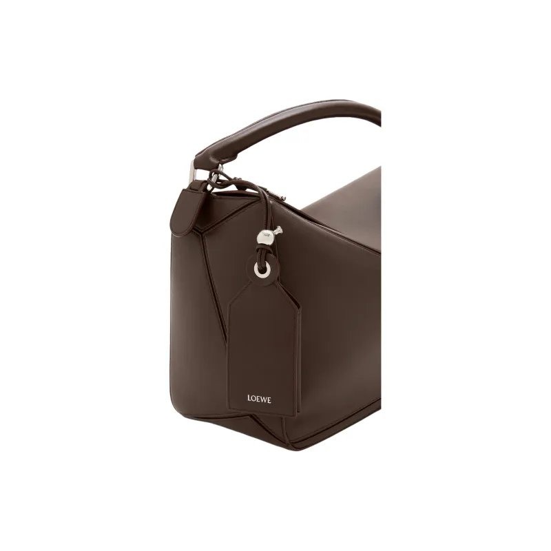 LOEWE Sheepskin Shoulder Bag, Crossbody Bag, Handbag Tubas Women's Brownie Dark Brown-9