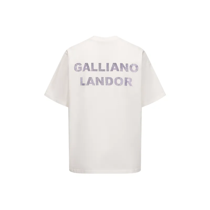 GALLIANO LANDOR T Shirts Unisex White-1