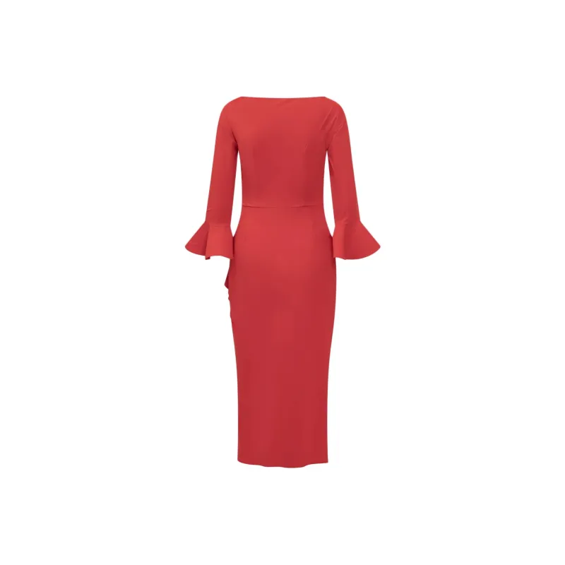 CHIARA BONI La Petite Robe Long Sleeved Dress Women's Red-1
