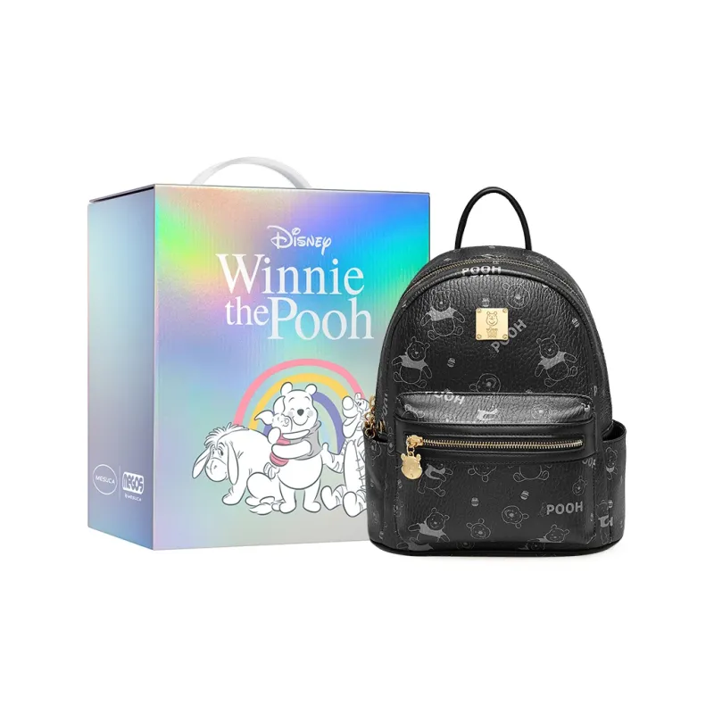 Disney Winnie The Pooh Series PVC Backpack Women's Pink/Black-7