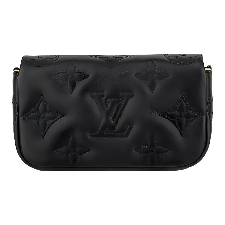 LOUIS VUITTON Wallet On Strap Bubblegram Black-2