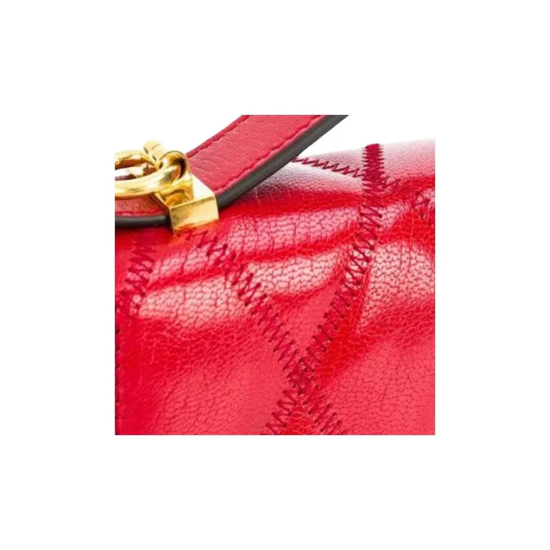 GIVENCHY GV3 Series Goatskin Portable Crossbody Bag Shoulder Bag Mini Women's Red-4