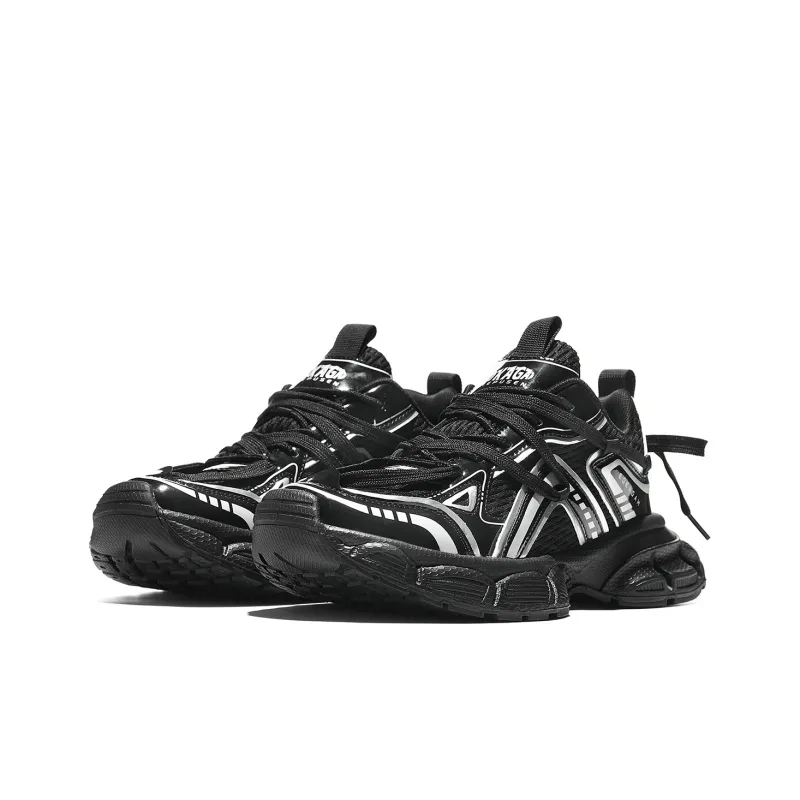 DIKENROK Height Increasing Abrasion Resistant Lightweight Breathable Slip Resistant Low Top Chunky Sneakers Unisex-25