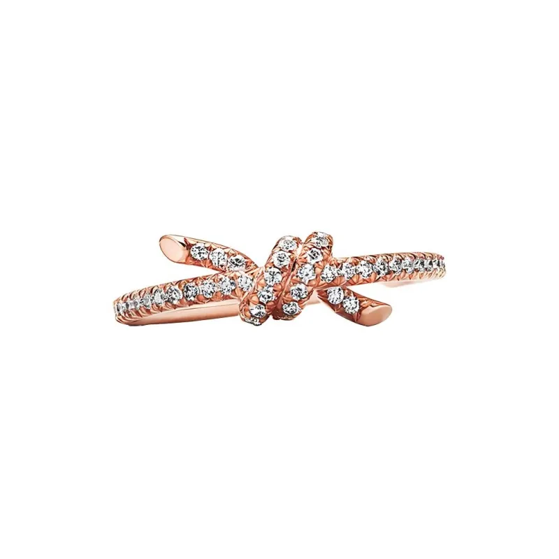 TIFFANY & CO. 18K Rose Gold Rings Unisex Gold Pink-0